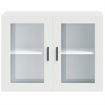 vidaXL Kitchen Wall Cabinet with Glass Door Porto White