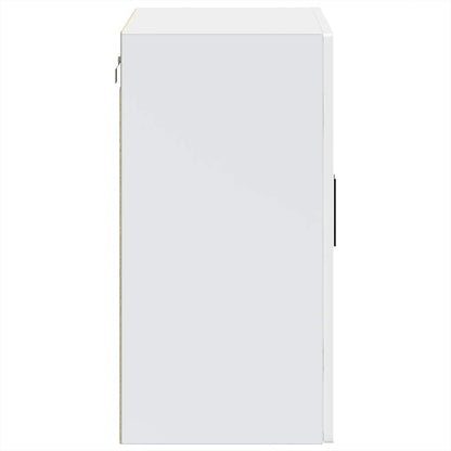 vidaXL Kitchen Wall Cabinet with Glass Door Porto White