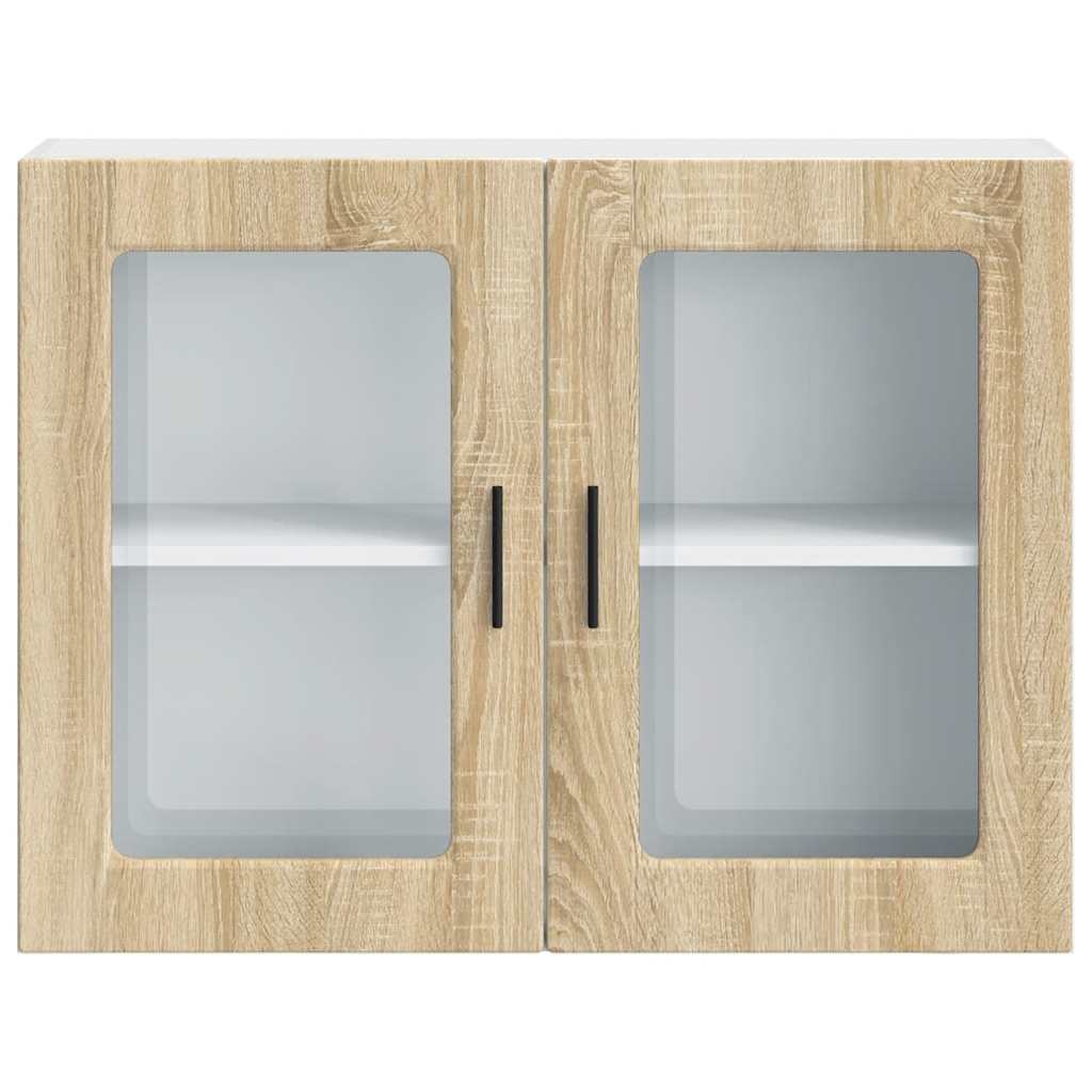 vidaXL Kitchen Wall Cabinet with Glass Door "Porto" Sonoma Oak