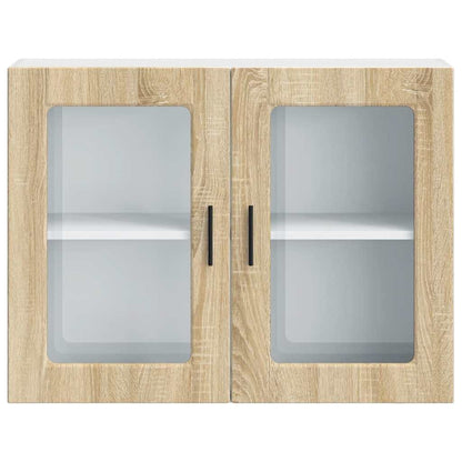 vidaXL Kitchen Wall Cabinet with Glass Door "Porto" Sonoma Oak