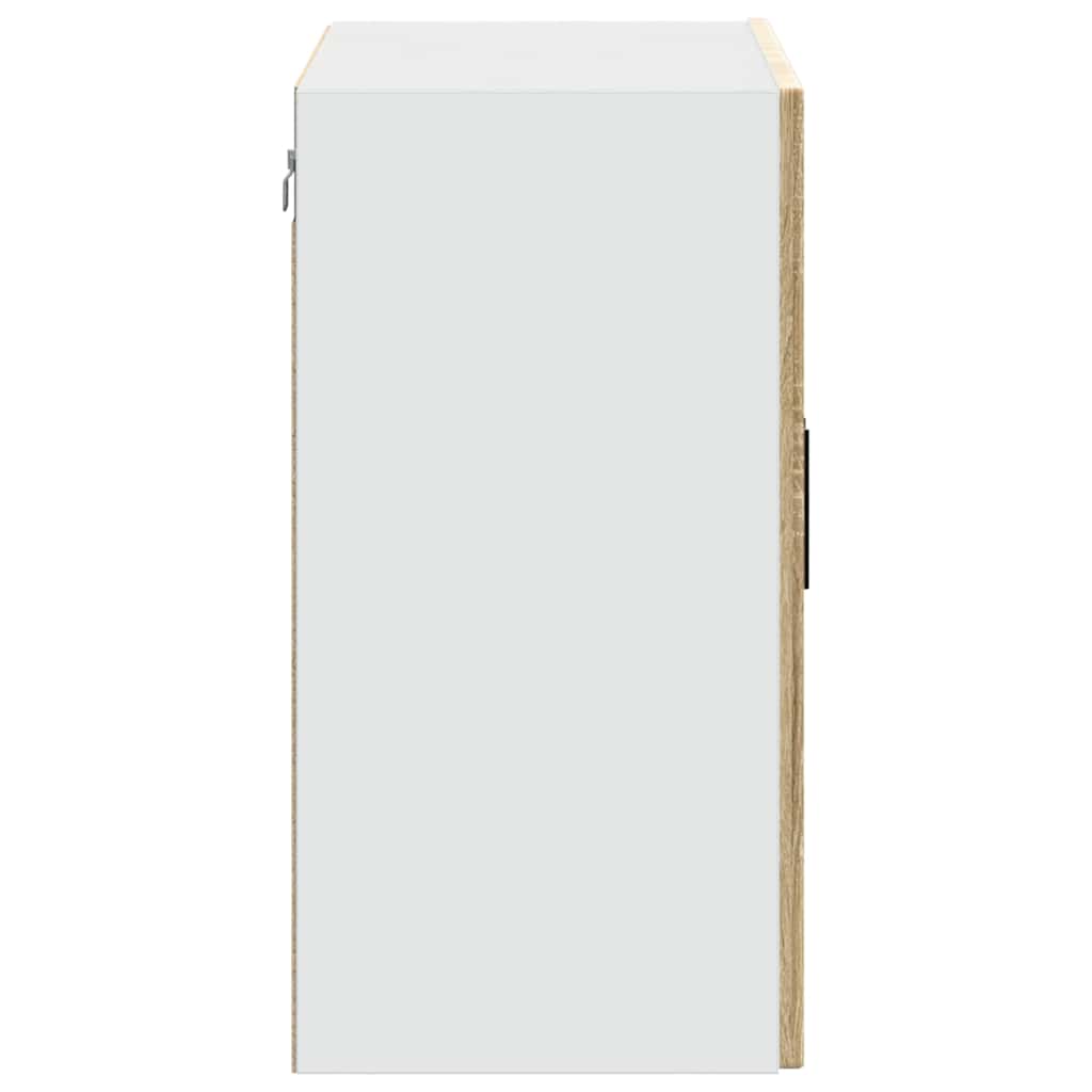 vidaXL Kitchen Wall Cabinet with Glass Door Porto Sonoma Oak