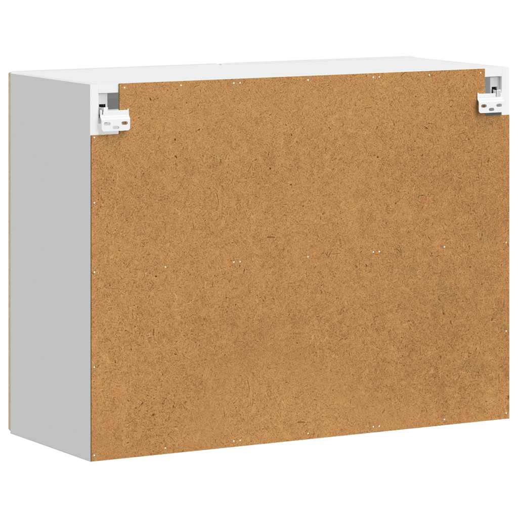 vidaXL Kitchen Wall Cabinet with Glass Door Porto Sonoma Oak