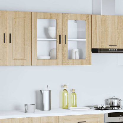 vidaXL Kitchen Wall Cabinet with Glass Door "Porto" Sonoma Oak