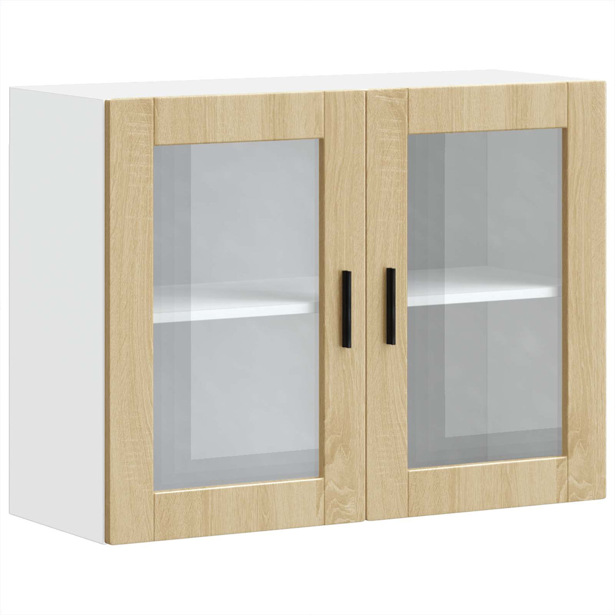 vidaXL Kitchen Wall Cabinet with Glass Door "Porto" Sonoma Oak