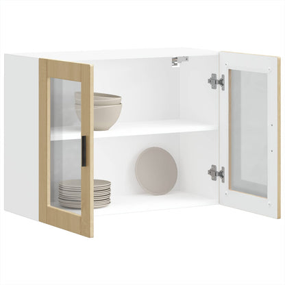 vidaXL Kitchen Wall Cabinet with Glass Door "Porto" Sonoma Oak