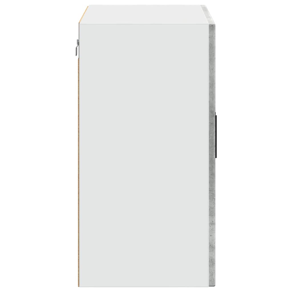 vidaXL Kitchen Wall Cabinet with Glass Door Porto Concrete Grey