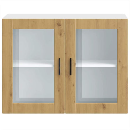 vidaXL Kitchen Wall Cabinet with Glass Door Porto Artisan Oak