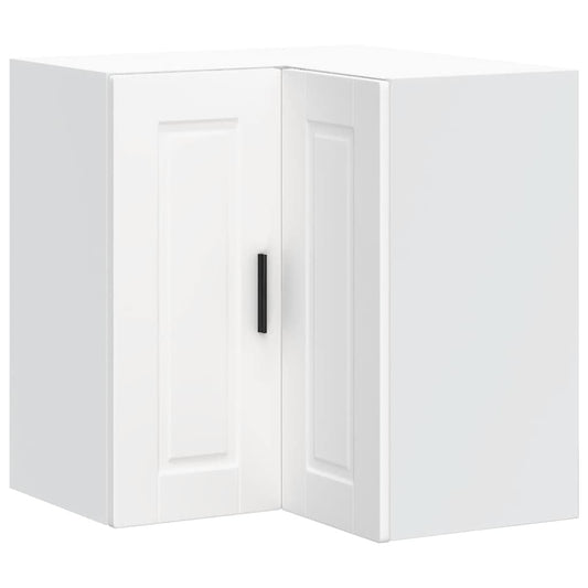 vidaXL Kitchen Wall Corner Cabinet "Porto" White Engineered Wood