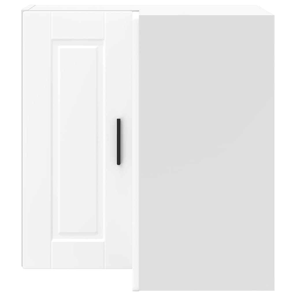 vidaXL Kitchen Wall Corner Cabinet "Porto" White Engineered Wood