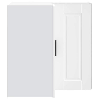 vidaXL Kitchen Wall Corner Cabinet "Porto" White Engineered Wood