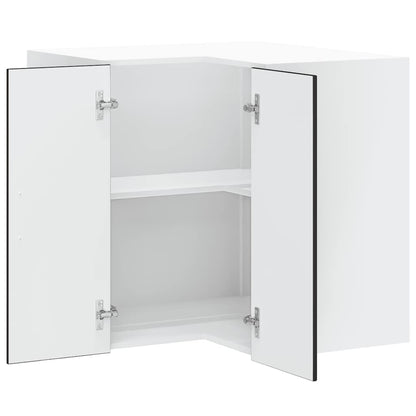 vidaXL Kitchen Wall Corner Cabinet "Porto" Black Engineered Wood