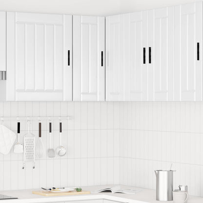 vidaXL Kitchen Wall Corner Cabinet "Porto" High Gloss White