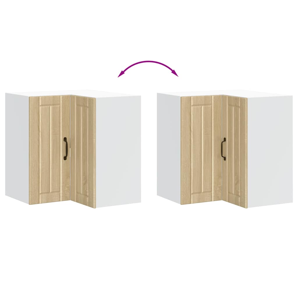 vidaXL Kitchen Wall Corner Cabinet "Porto" Sonoma Oak Engineered Wood