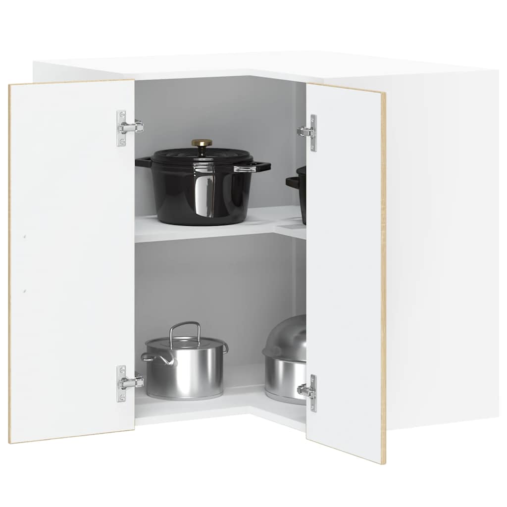 vidaXL Kitchen Wall Corner Cabinet "Porto" Sonoma Oak Engineered Wood
