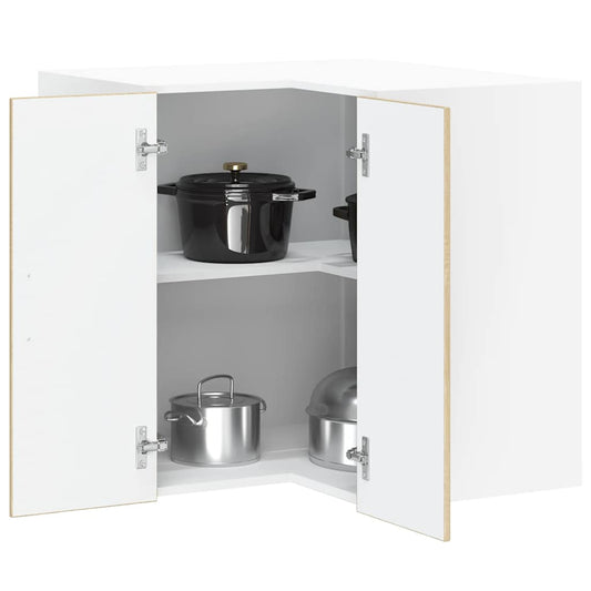 vidaXL Kitchen Wall Corner Cabinet "Porto" Sonoma Oak Engineered Wood