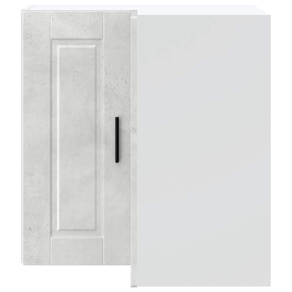 vidaXL Kitchen Wall Corner Cabinet "Porto" Concrete Grey Engineered Wood