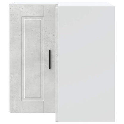 vidaXL Kitchen Wall Corner Cabinet "Porto" Concrete Grey Engineered Wood