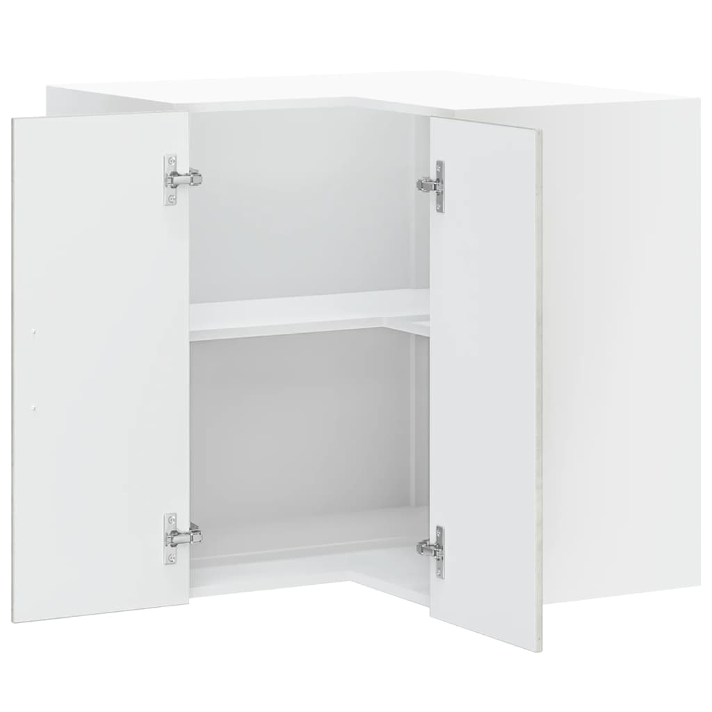 vidaXL Kitchen Wall Corner Cabinet "Porto" Concrete Grey Engineered Wood