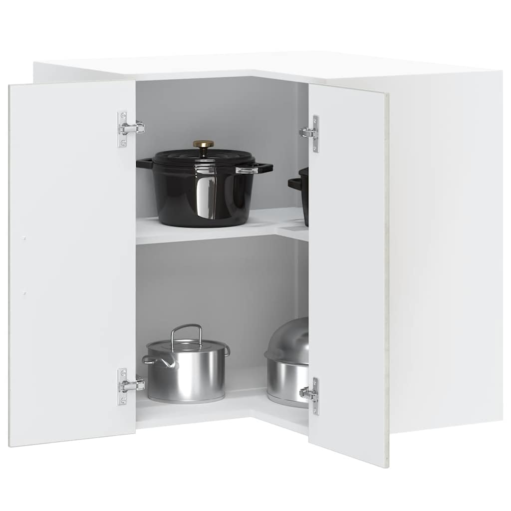 vidaXL Kitchen Wall Corner Cabinet "Porto" Concrete Grey Engineered Wood