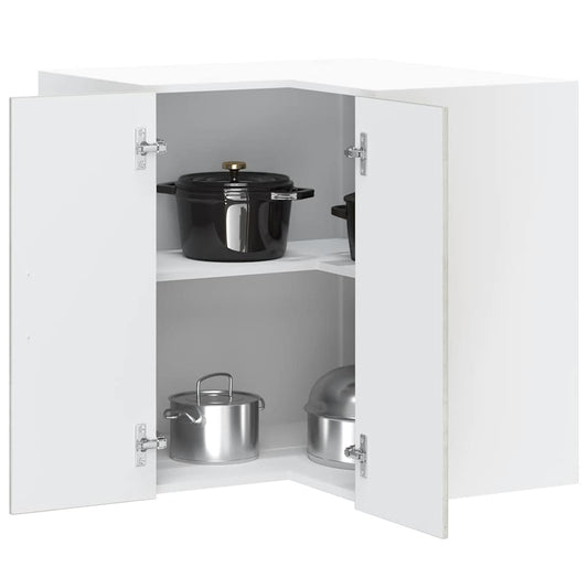 vidaXL Kitchen Wall Corner Cabinet "Porto" Concrete Grey Engineered Wood
