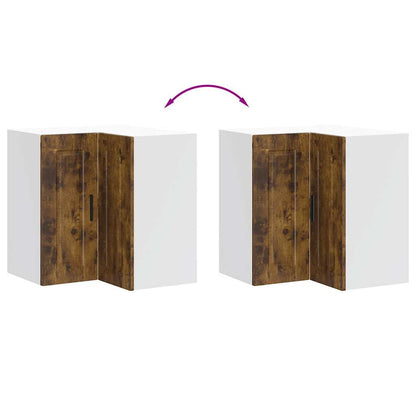 vidaXL Kitchen Wall Corner Cabinet "Porto" Smoked Oak Engineered Wood