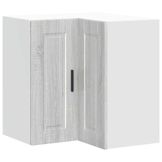 vidaXL Kitchen Wall Corner Cabinet "Porto" Grey Sonoma Engineered Wood