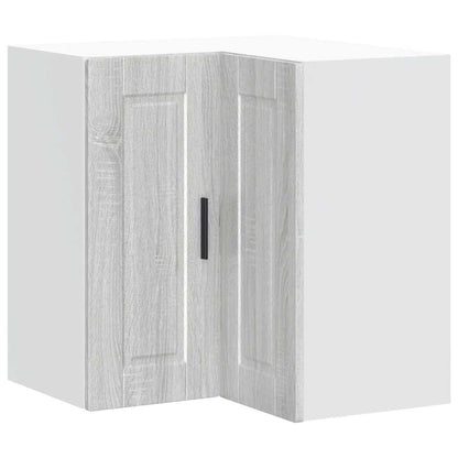 vidaXL Kitchen Wall Corner Cabinet "Porto" Grey Sonoma Engineered Wood