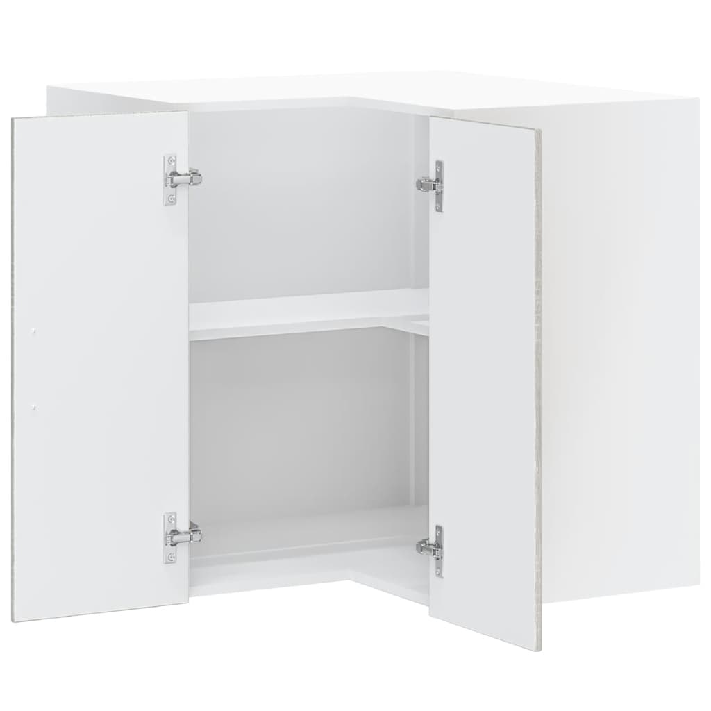 vidaXL Kitchen Wall Corner Cabinet "Porto" Grey Sonoma Engineered Wood