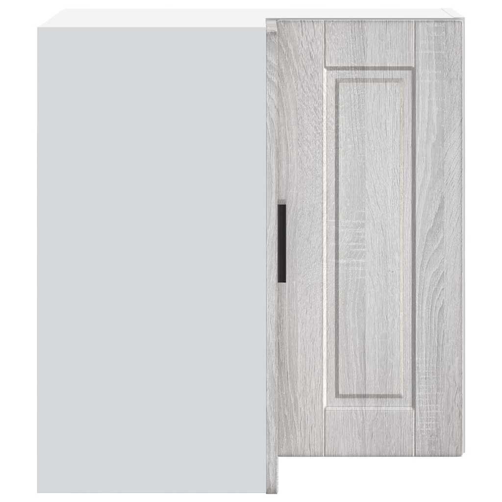 vidaXL Kitchen Wall Corner Cabinet "Porto" Grey Sonoma Engineered Wood