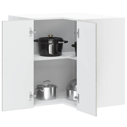 vidaXL Kitchen Wall Corner Cabinet "Porto" Grey Sonoma Engineered Wood