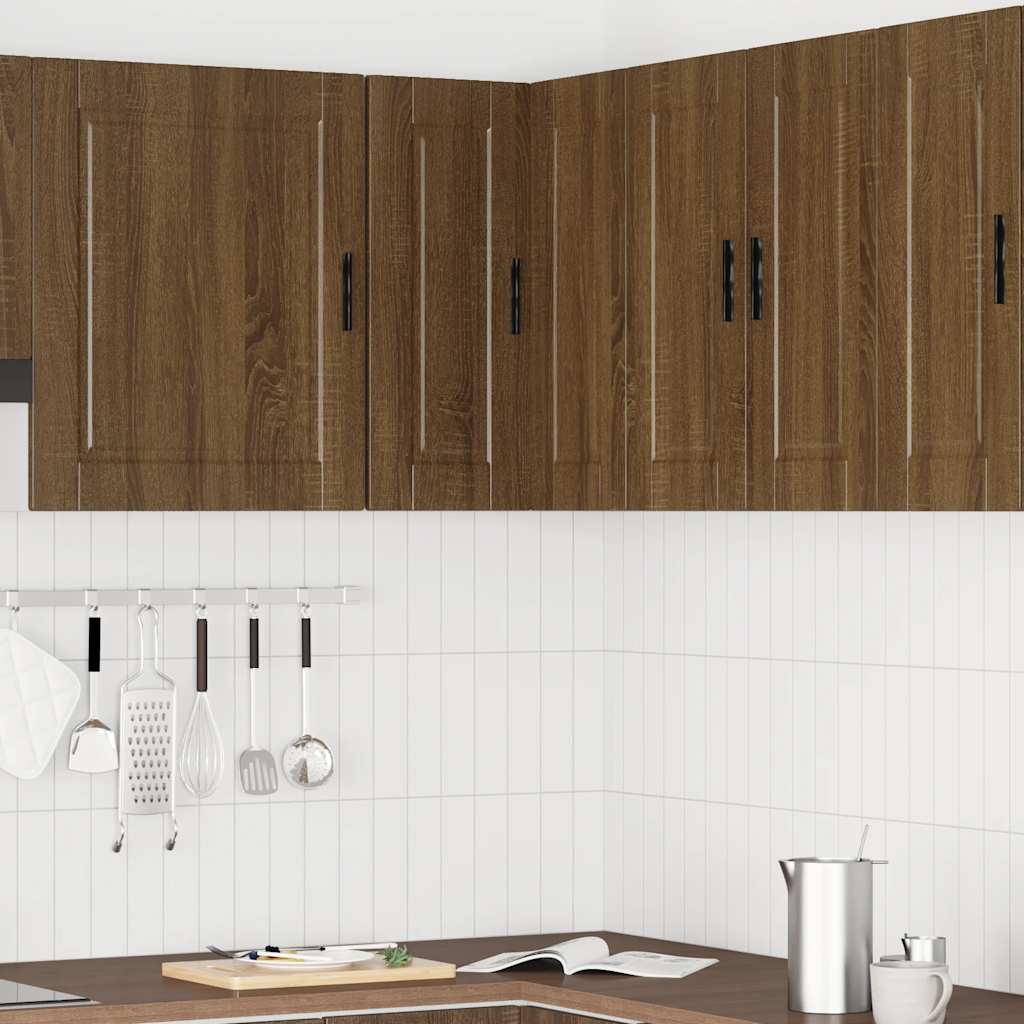 vidaXL Kitchen Wall Corner Cabinet "Porto" Brown Oak Engineered Wood