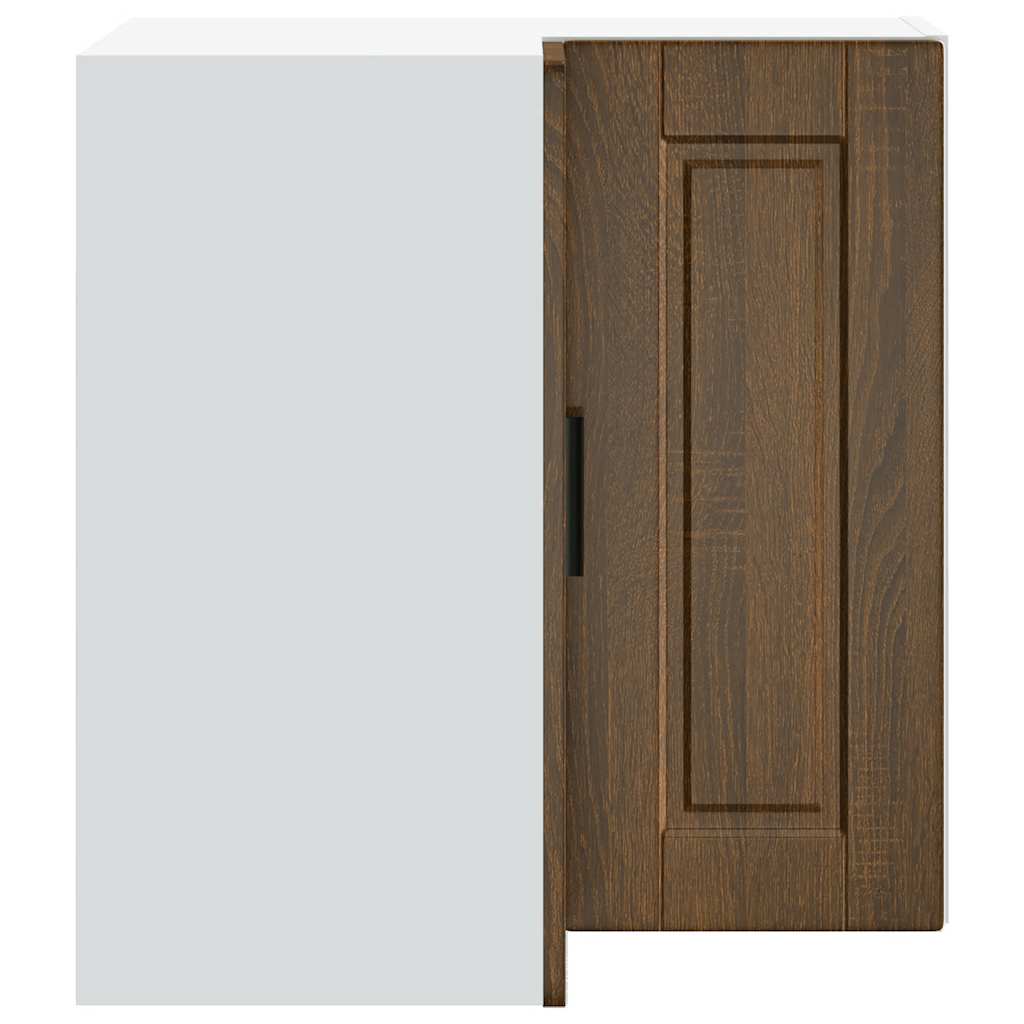 vidaXL Kitchen Wall Corner Cabinet "Porto" Brown Oak Engineered Wood