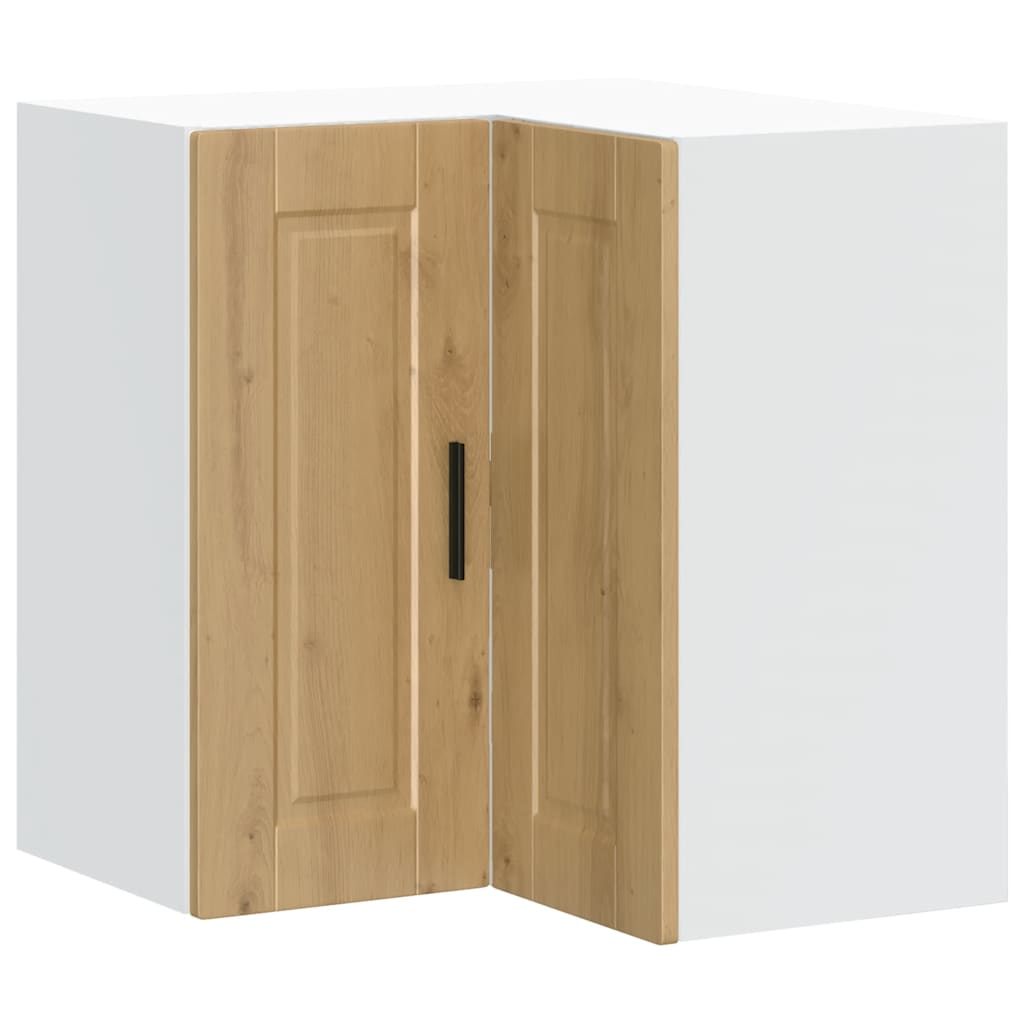 vidaXL Kitchen Wall Corner Cabinet "Porto" Artisan Oak Engineered Wood