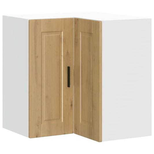 vidaXL Kitchen Wall Corner Cabinet "Porto" Artisan Oak Engineered Wood