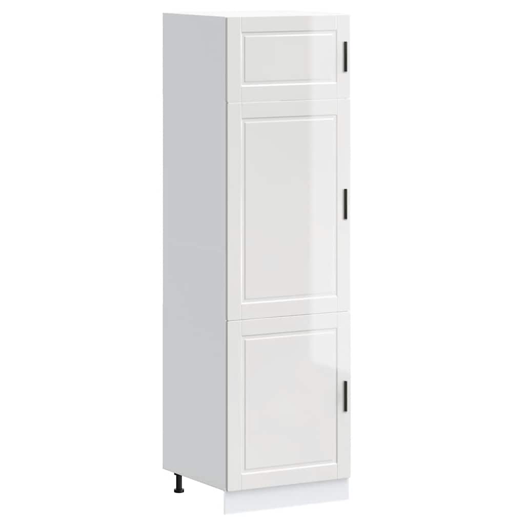 vidaXL Kitchen Cupboard "Porto" High Gloss White Engineered Wood