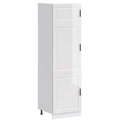 vidaXL Kitchen Cupboard "Porto" High Gloss White Engineered Wood