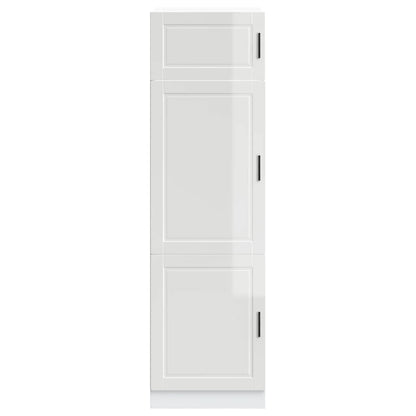 vidaXL Kitchen Cupboard "Porto" High Gloss White Engineered Wood