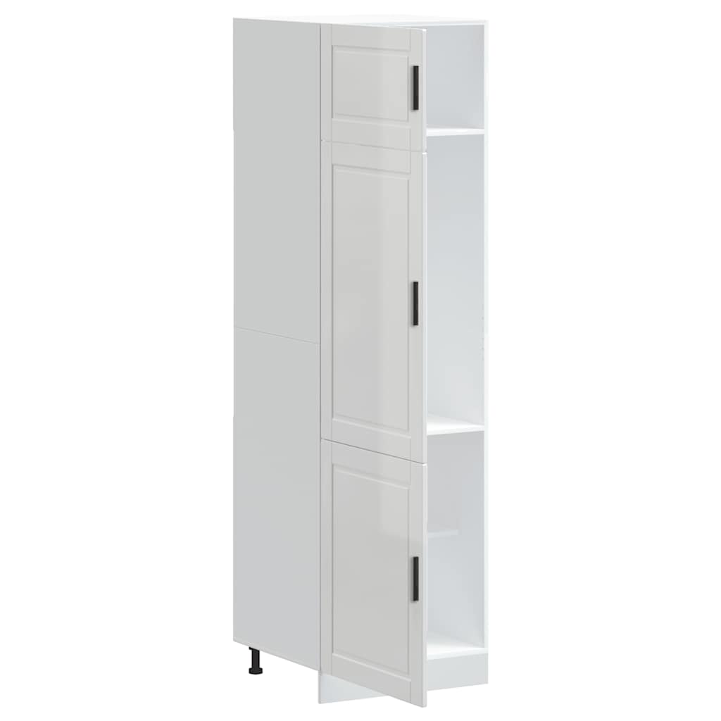 vidaXL Kitchen Cupboard "Porto" High Gloss White Engineered Wood