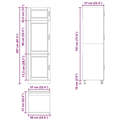 vidaXL Kitchen Cupboard "Porto" High Gloss White Engineered Wood