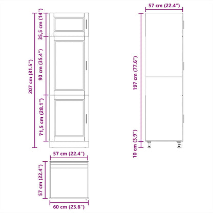 vidaXL Kitchen Cupboard "Porto" Sonoma Oak Engineered Wood