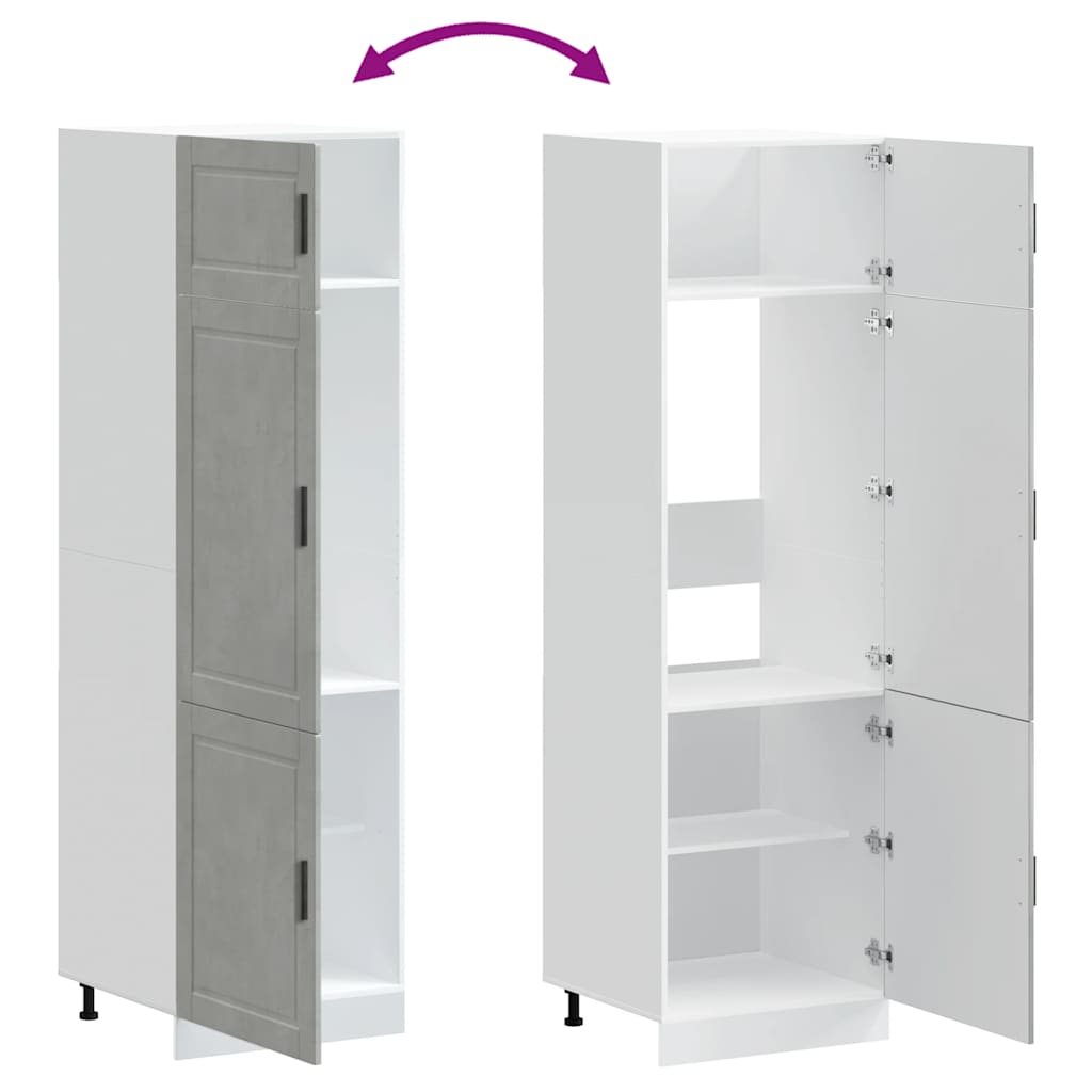 vidaXL Kitchen Cupboard "Porto" Concrete Grey Engineered Wood