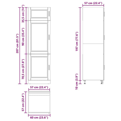 vidaXL Kitchen Cupboard "Porto" Old Wood Engineered Wood