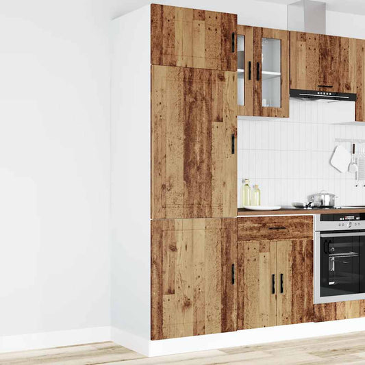 vidaXL Kitchen Cupboard "Porto" Old Wood Engineered Wood