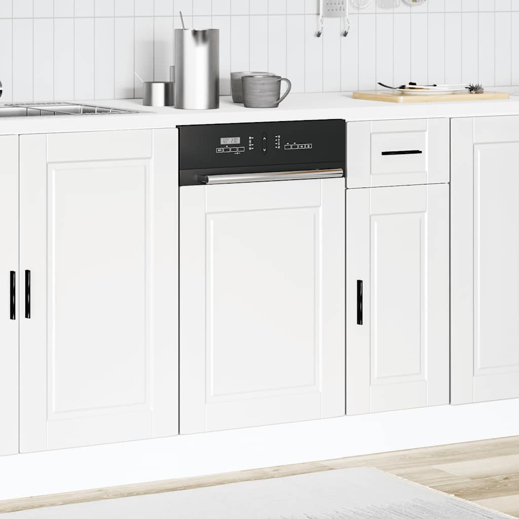 vidaXL Dishwasher Panel "Porto" White 45x1,5x57 cm Engineered Wood