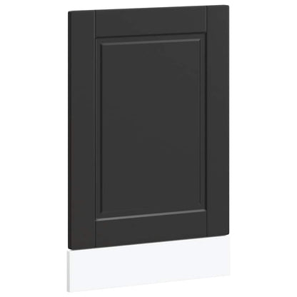 vidaXL Dishwasher Panel Porto Black 45x1,5x57 cm Engineered Wood
