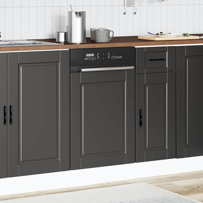vidaXL Dishwasher Panel Porto Black 45x1,5x57 cm Engineered Wood