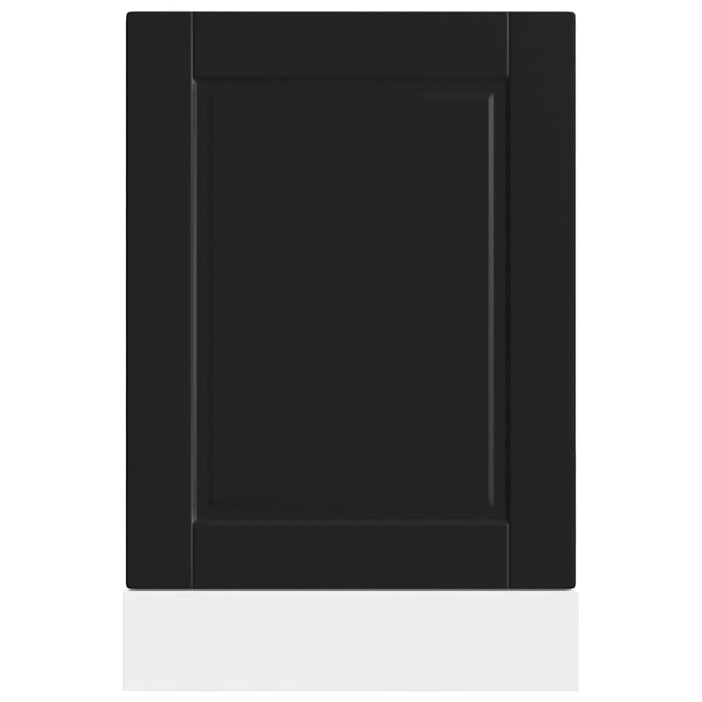 vidaXL Dishwasher Panel Porto Black 45x1,5x57 cm Engineered Wood