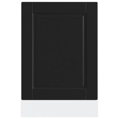 vidaXL Dishwasher Panel Porto Black 45x1,5x57 cm Engineered Wood