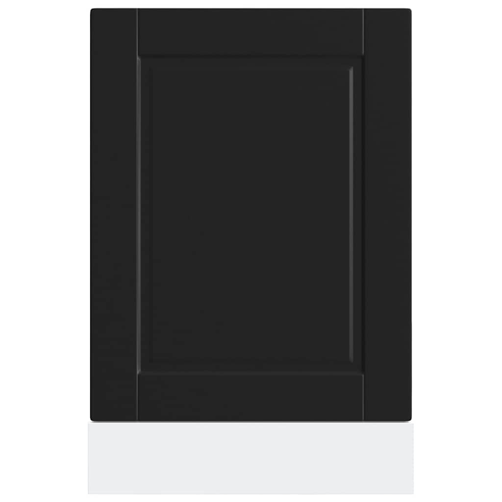 vidaXL Dishwasher Panel Porto Black 45x1,5x57 cm Engineered Wood