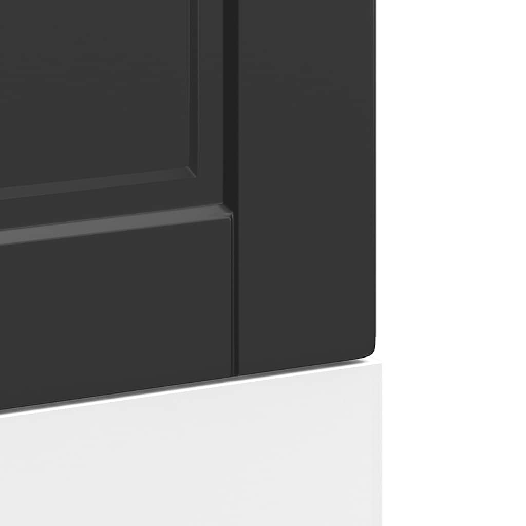 vidaXL Dishwasher Panel Porto Black 45x1,5x57 cm Engineered Wood